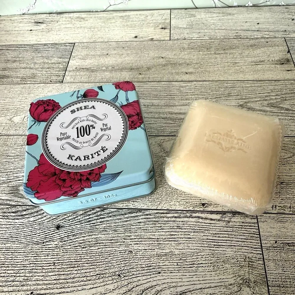 La Chatelaine Karite Soap Shea & Calendula from France Sealed 3.2 oz Bar In Tin